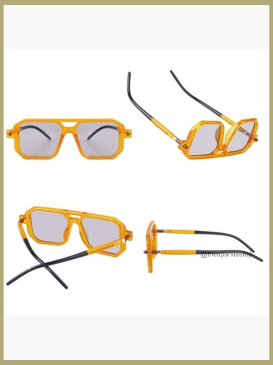 Vintage Square Sunglasses UV400 Protection Geometric Classic Frame Retro Shades main image 6